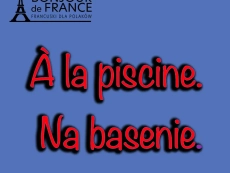 À la piscine. Na basenie.