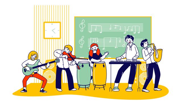 L'école de musique. Szkoła muzyczna.