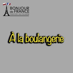 À la boulangerie