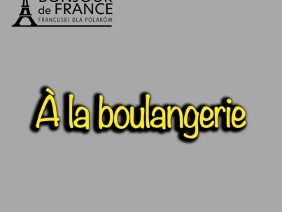 À la boulangerie