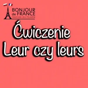 Ćwiczenie Leur czy leurs 1 Leur czy leurs